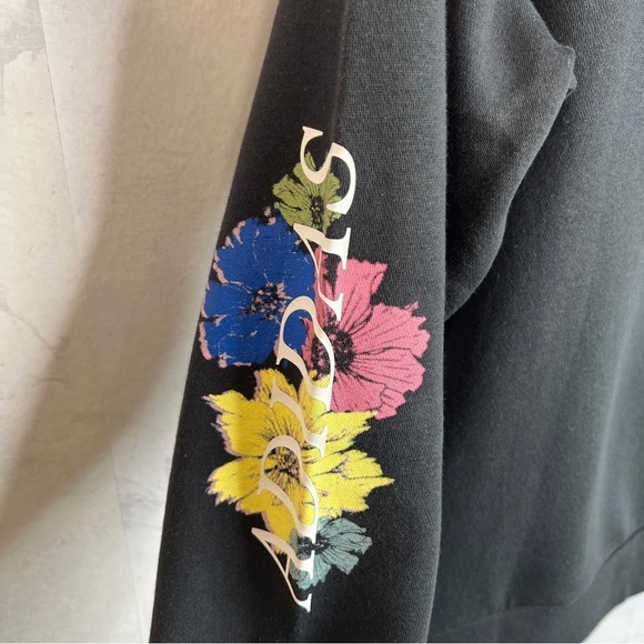 [Adidas] Classic Black Floral Hoodie - Picture 3 of 4